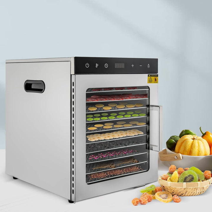 10 Edelstahlgitter Gemüse Trockner,Dörrautomaten freeze dryer gefriertrockner,Dörrgerät für Obst und