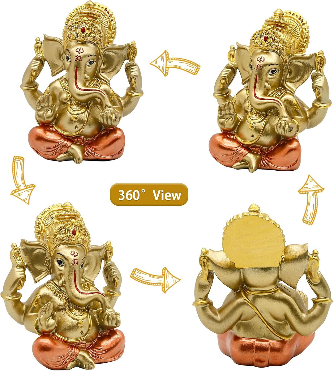 Indischer Elefant Buddha Ganesha Idol Statue – Skulptur Indien Home Temple Mandir Pooja Artikel Indi