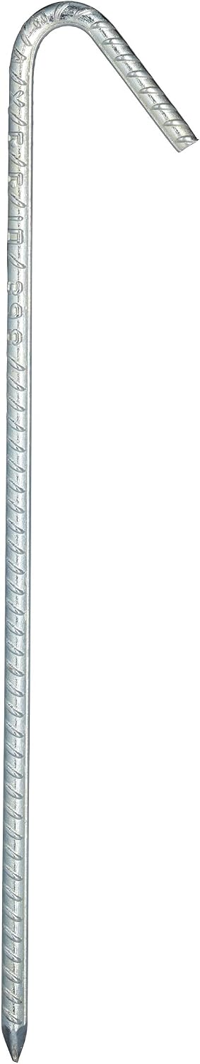 100 x XL Bodenanker im Set, extrem stabile Erdanker, Zeltzubehör, extra lang, 39 cm, Erdnägel Stahl