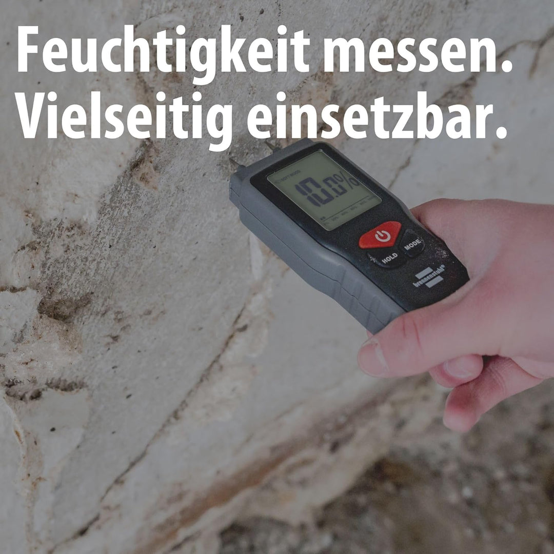 Brennenstuhl Feuchtigkeitsmessgerät FM-01 (Feuchtigkeitsmesser für Holz oder Baustoffe, Holzfeuchtem