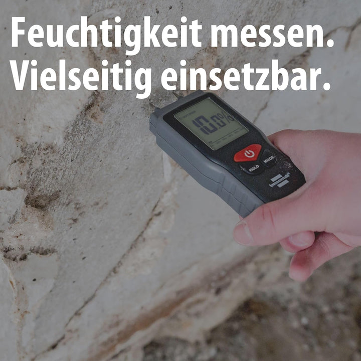 Brennenstuhl Feuchtigkeitsmessgerät FM-01 (Feuchtigkeitsmesser für Holz oder Baustoffe, Holzfeuchtem