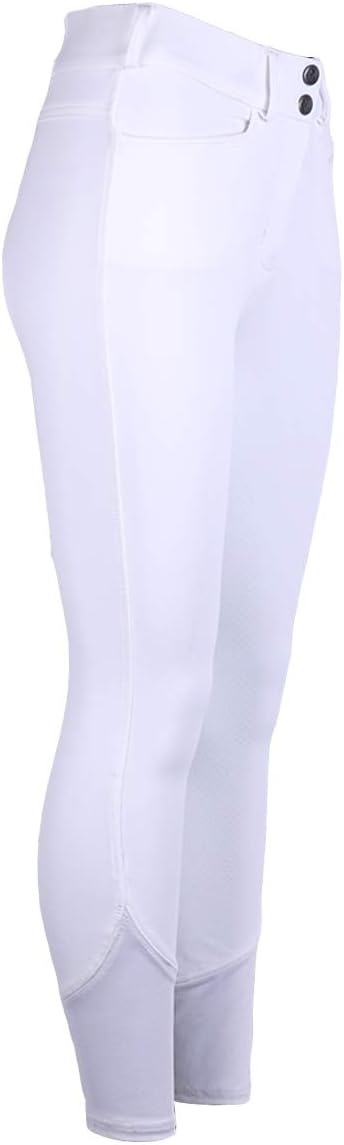 Kingsland Damen Reithose Silikon Vollbesatz KLKadi E-Tec schwarz 36 Weiss, 36 Weiss