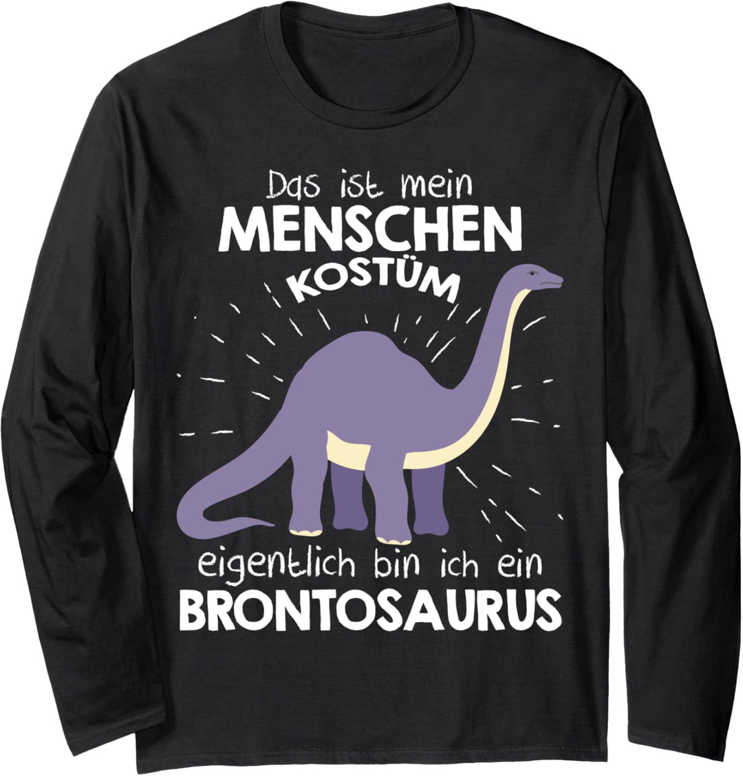 Mein Menschen Kostüm Bin ich ein Brontosaurus, Halloween Langarmshirt
