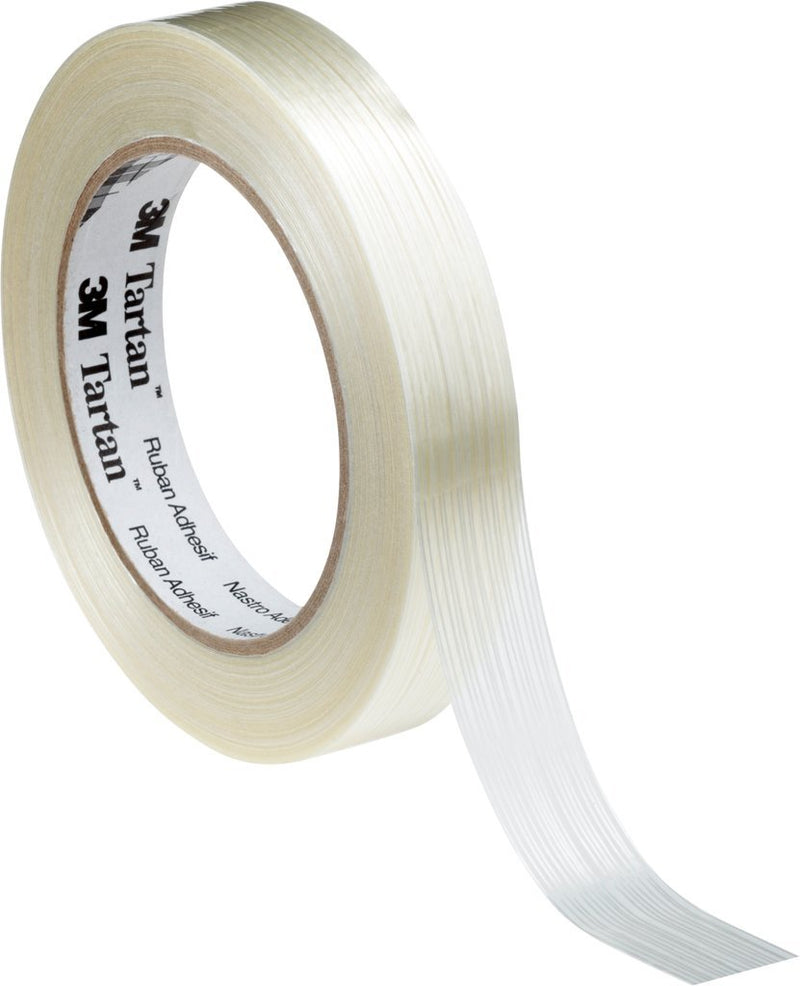 3M Tartan Filament-Klebeband Standard 8953, 19 mm x 50 m, Transparent (48-er Pack) Filamentband stan