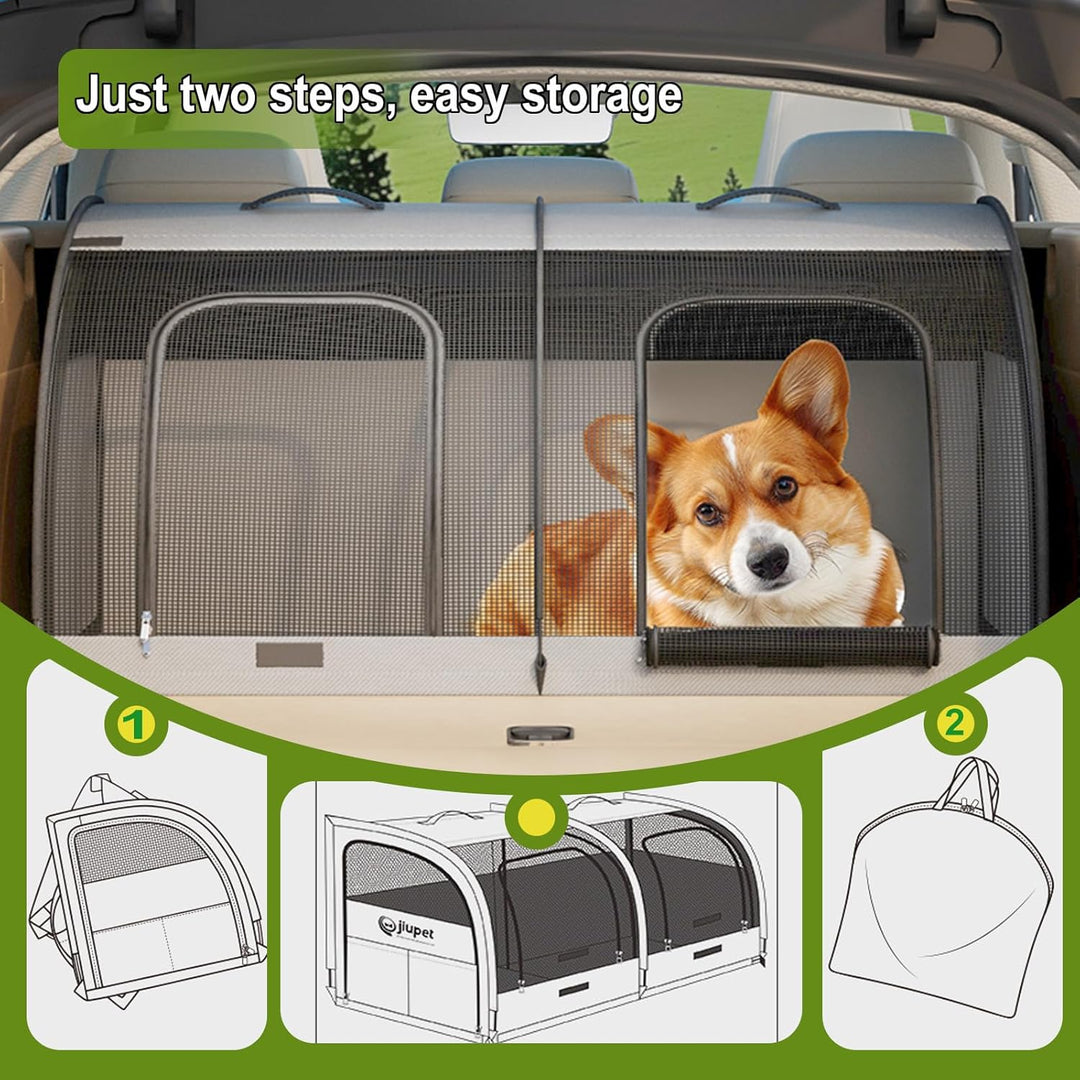 Flatbare Autositz für 2 Katzen oder kleine Hunde, Wasserdichter Hundeautositz für Rück, Waschbares K