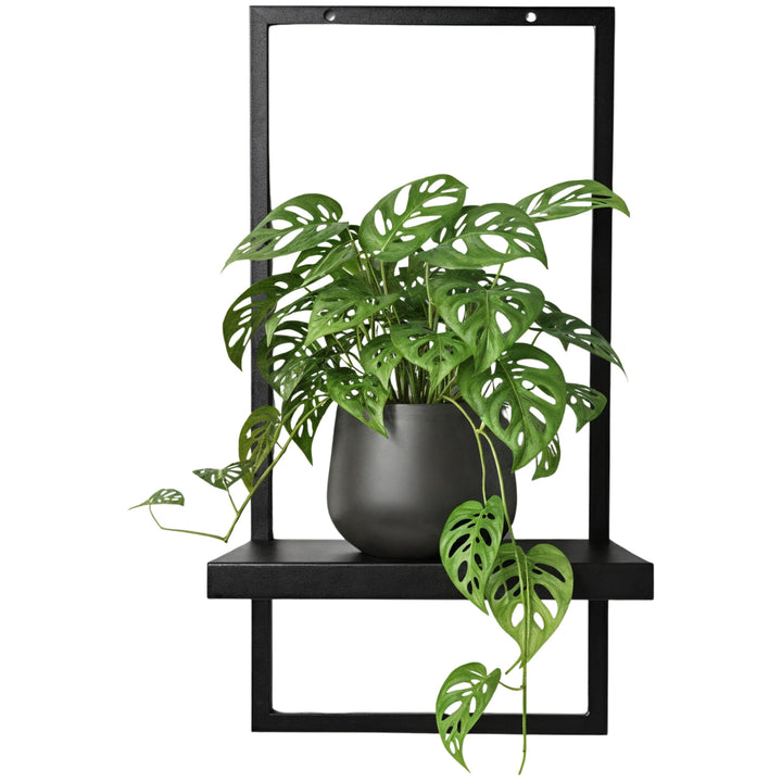 UNO RIPIANI Wandregal aus Metall – modernes Wandboard zur Wandmontage, pulverbeschichtet, 20×21×40 c