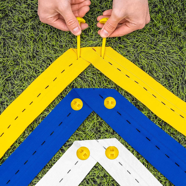 FORZA 100m Spielfeldmarkierungsband [3 Farben] - Linienmarkierung für Sportplätze Gelb, Gelb
