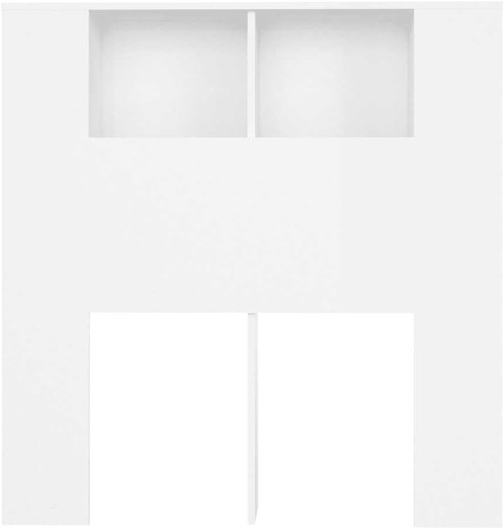 vidaXL Bettkopfteil und Wandschrank, Schlafzimmermöbel, mit Aufbewahrung und Zubehör, 100 x 18,5 x 1