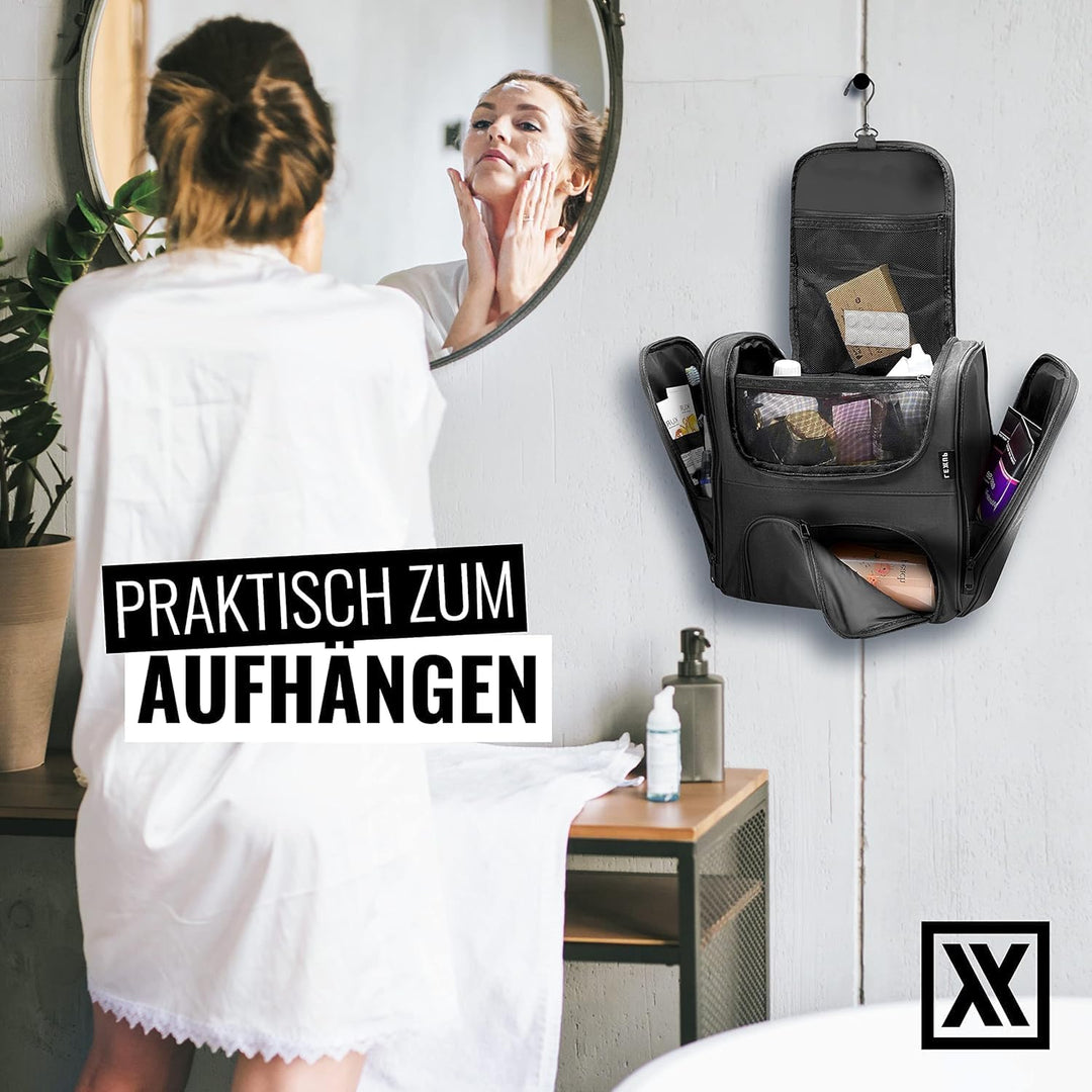 LEXXUP Kosmetiktasche XXL Kulturbeutel zum Aufhängen [11L Stauraum] 1 STK Kulturtasche Damen Kulturb