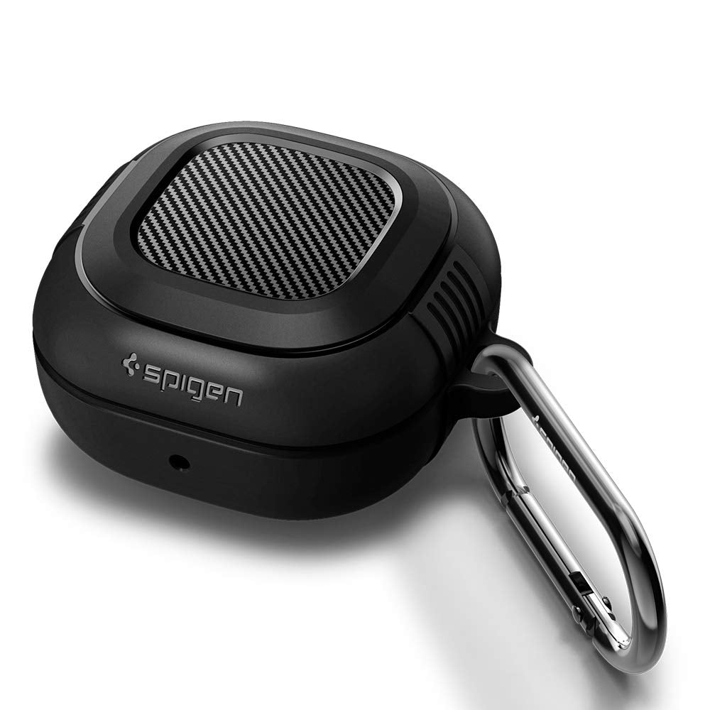 Spigen Rugged Armor Hülle Kompatibel mit Samsung Galaxy Buds 2 Pro | Pro | 2 | Live - Schwarz Matt S