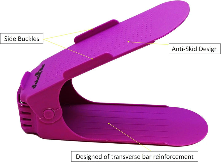 8 x Verstellbarer Profi Schuhstapler Schuhorganizer Schuhhalter – Magic Shoe Rack Organizer - Sparse