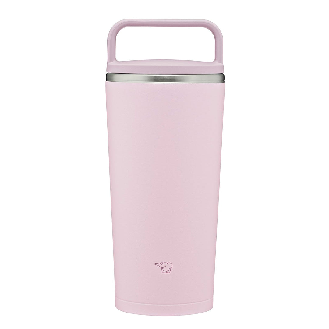 Zojiri SX-JS30-PM Mahoobin Becher mit Griff, spülmaschinenfest, nahtlos, 2er-Set, Dusty Pink, 2 Stüc
