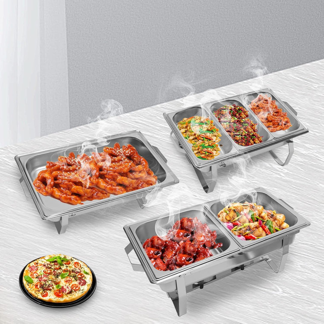 Buffetwärmer, Food Warmer, Edelstahl Warmhaltebehälter Wärmebehälter Speisewärmer Buffet, Chafing-Di