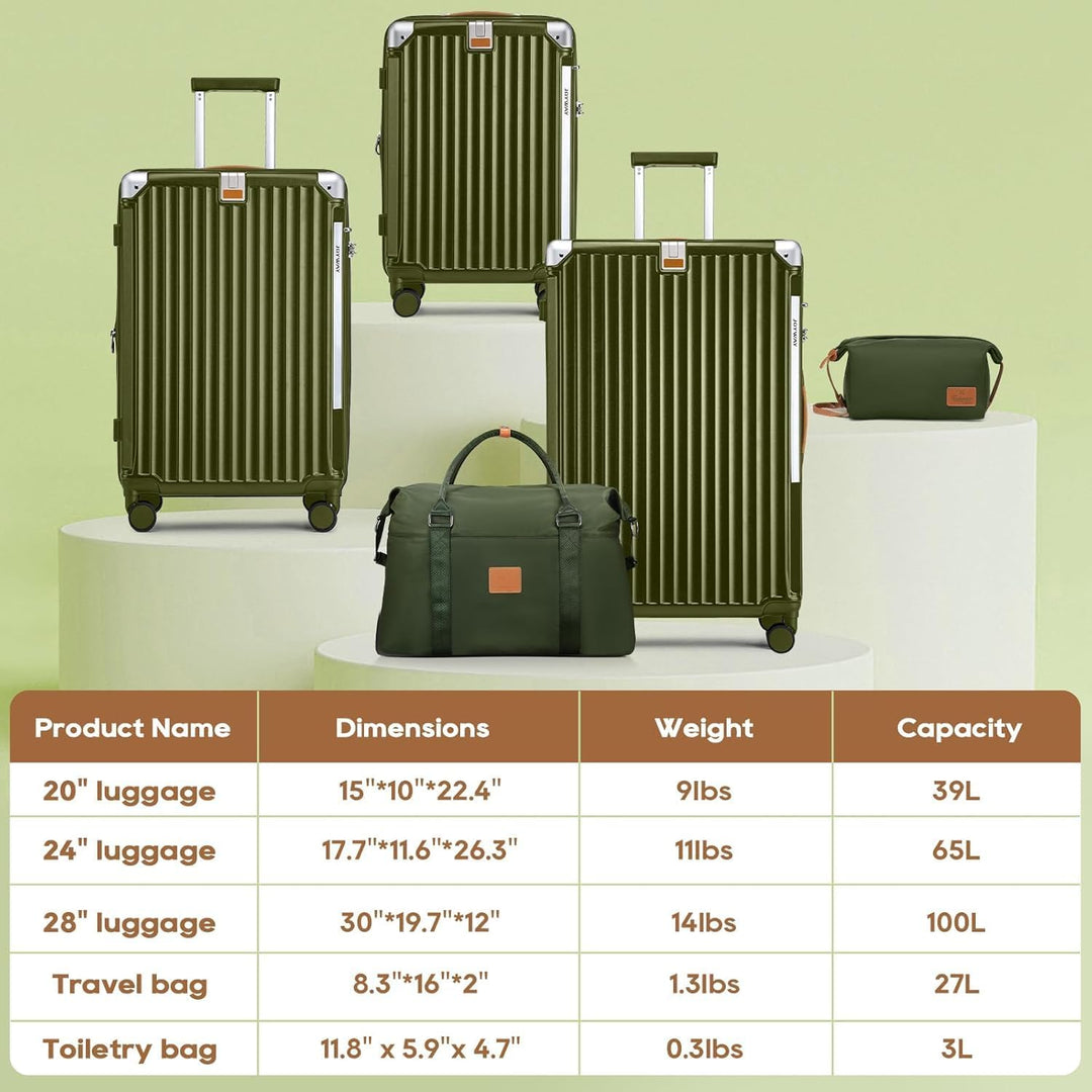 Joyway Koffer Reisekoffer von ABS Hartschalen Erweiterbar Trolley Kofferset mit TSA Schloss und 4 Ro
