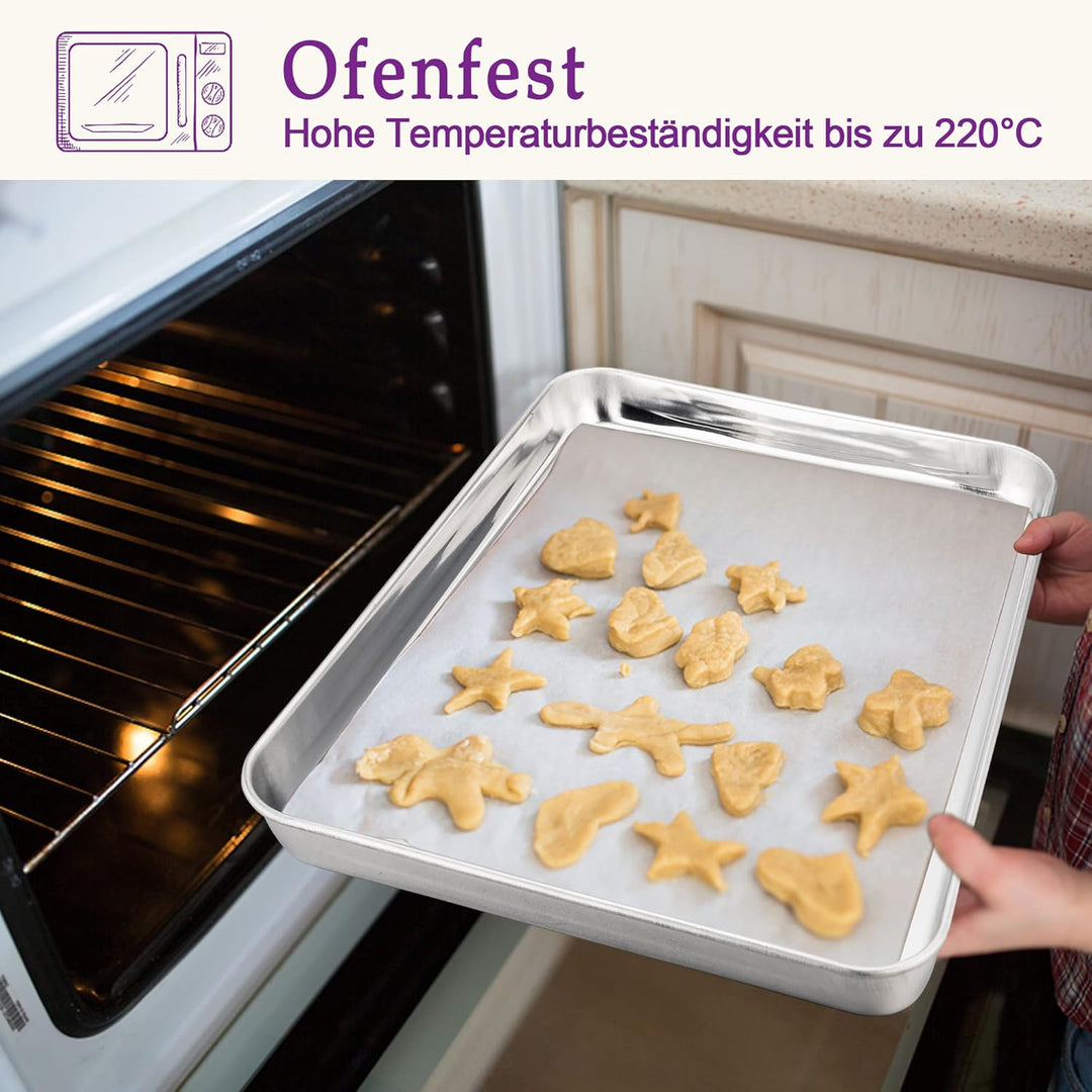 Backpapier Zuschnitte, Joyfair 200 Blatt Rechteckig Wasserdicht Fettdicht Antihaft Wachspapier, 40 x