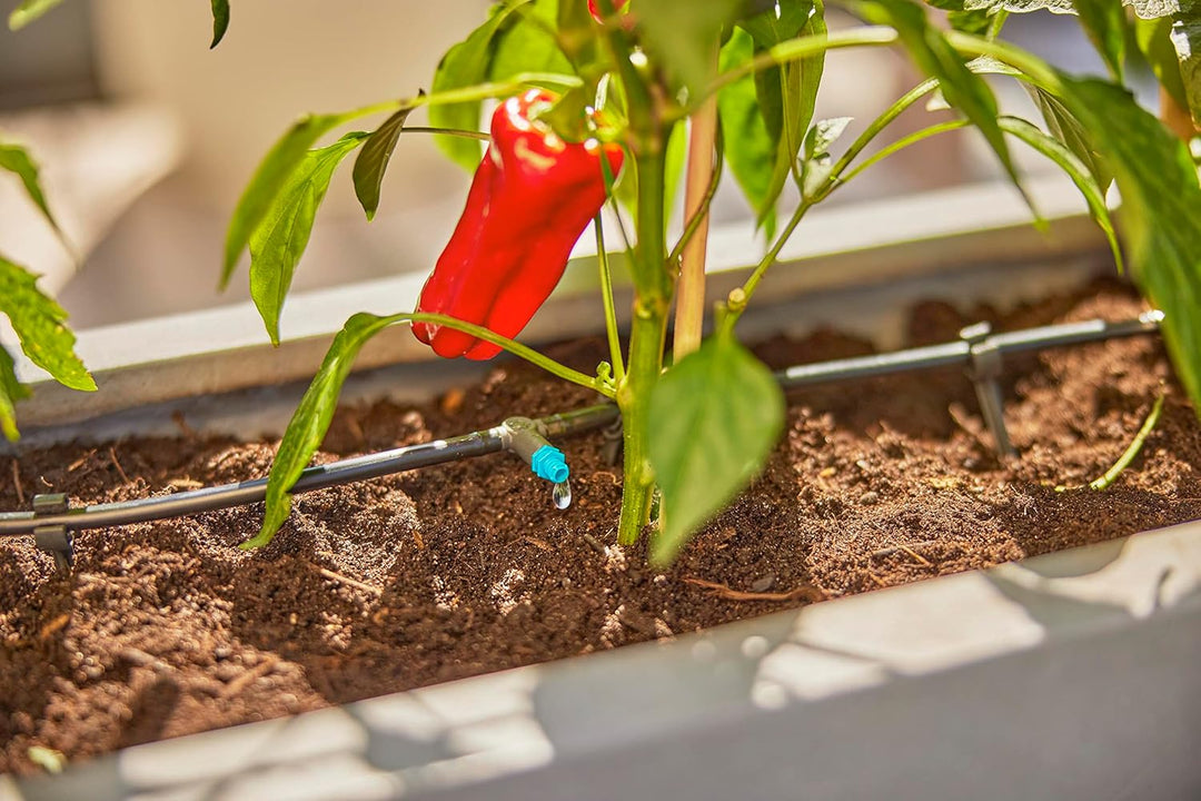 Gardena Micro-Drip-System Tropfbewässerung Set Terrasse (30 Pflanzen): Starter-Set sofort einsatzber