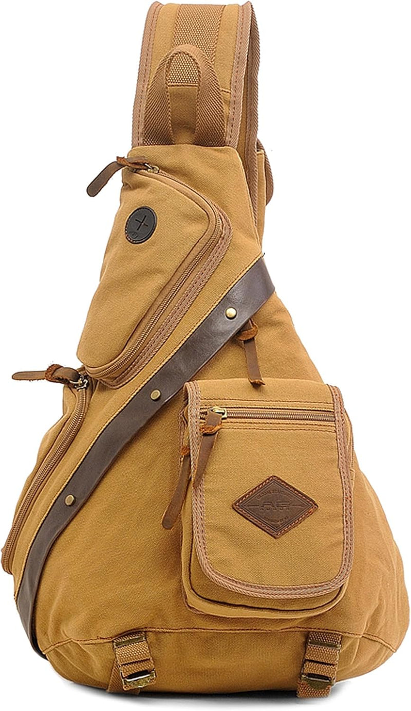 VARLIVOO Herren Sling Bag Crossbody Bag Schultertasche Wandern Reisen Camping Radfahren Bergsteigen