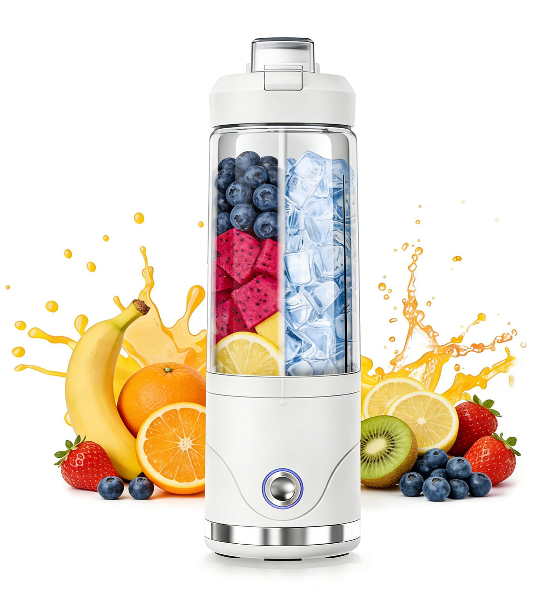 Tragbarer Mixer und Smoothie-Maker, 650ml Elektrischer Mixer Smoothie Maker, 2 Mixmodi und 4000 mAh