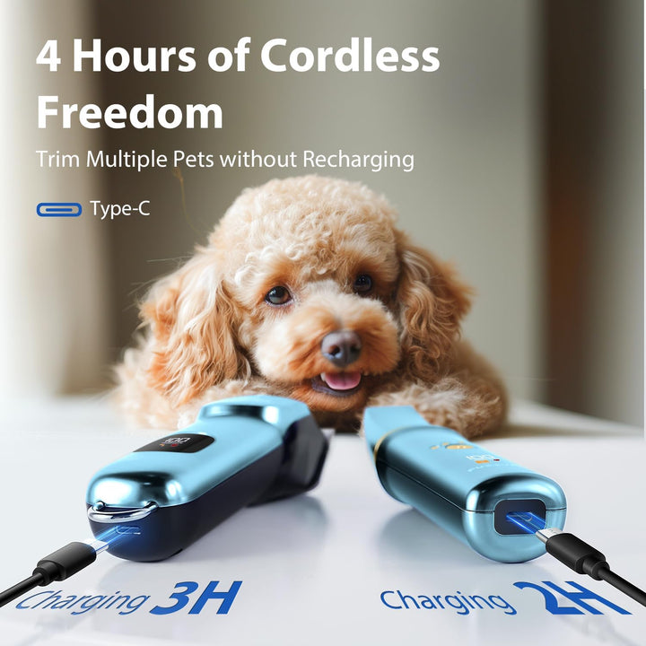 Hundeschermaschine 3 in1 Set,Schermaschine Hund Haarschneidemaschine für Dichtes Verfilztem Fell,Hun