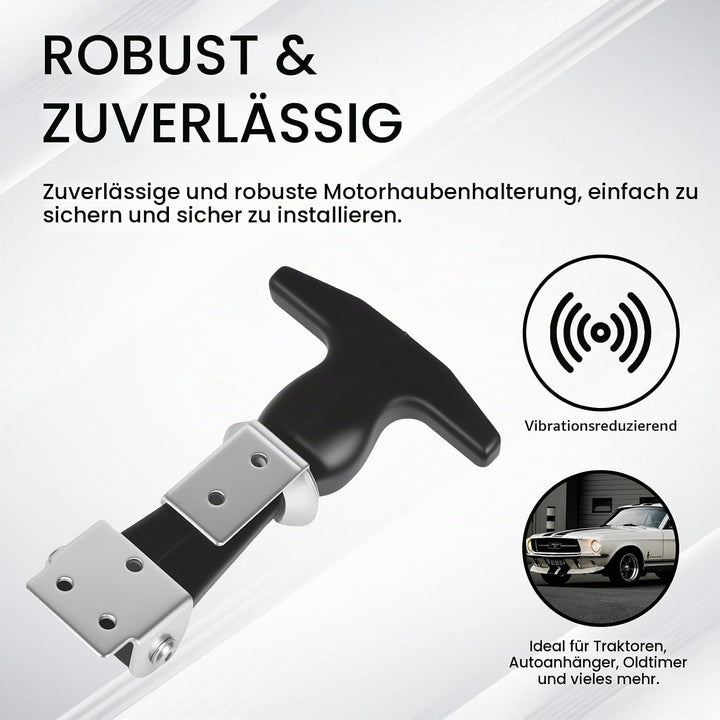 4 Stück Haubenhalter Gummi, Elastischer Haubenhalter, Haubenverschluss Gummi, T Griff Spannverschlus