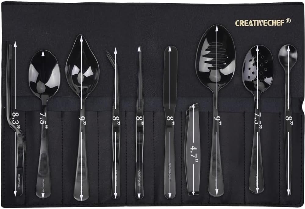 CREATIVECHEF Satz von 10 Küchenzangen Chef Plating Tools Culinary Kit, Präzisionszangen Spezialität