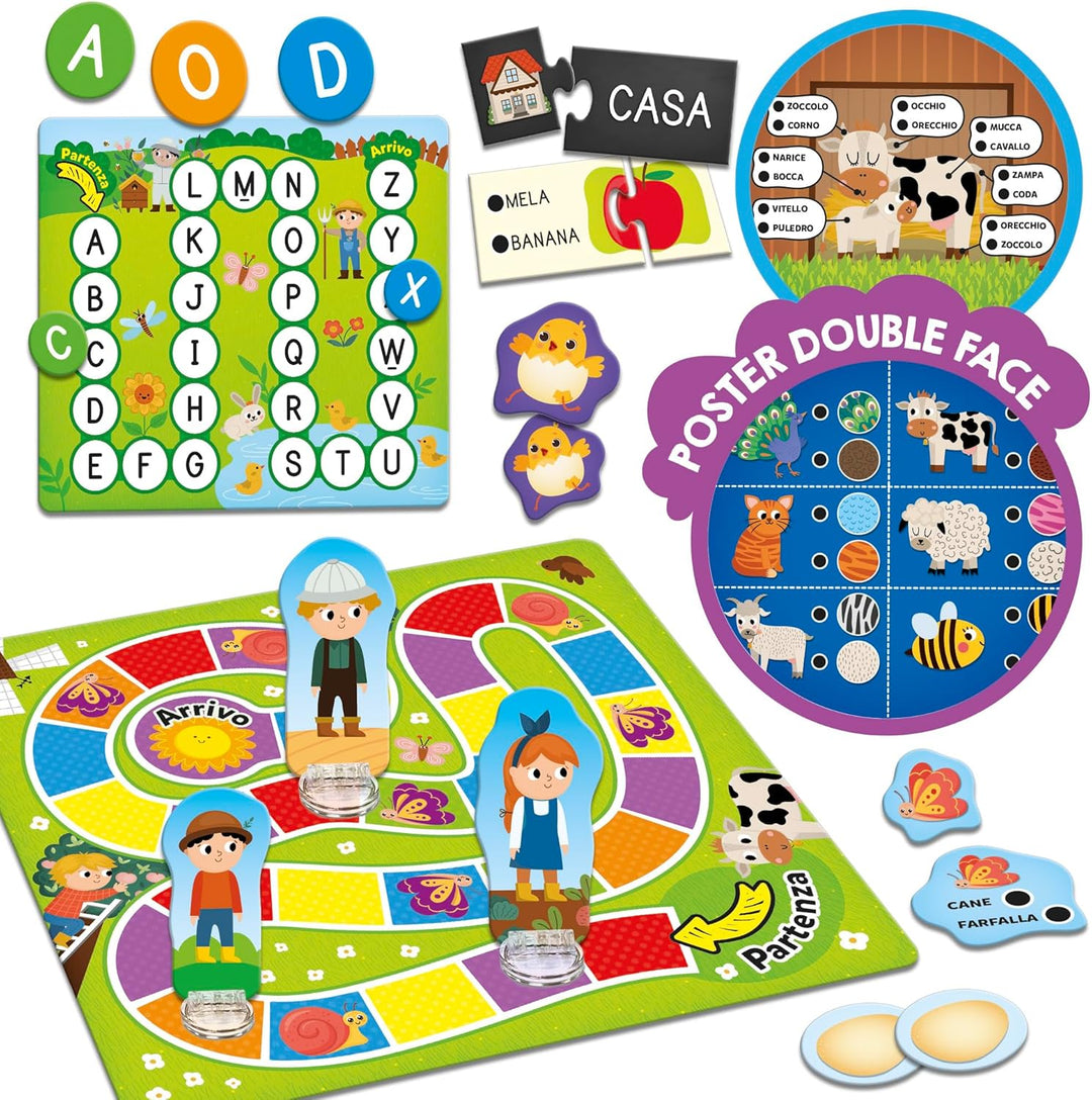 Liscianigiochi Carotina 50 Spiele für Kinder, Mehrfarbig, 76710, 3-6 Jahre
