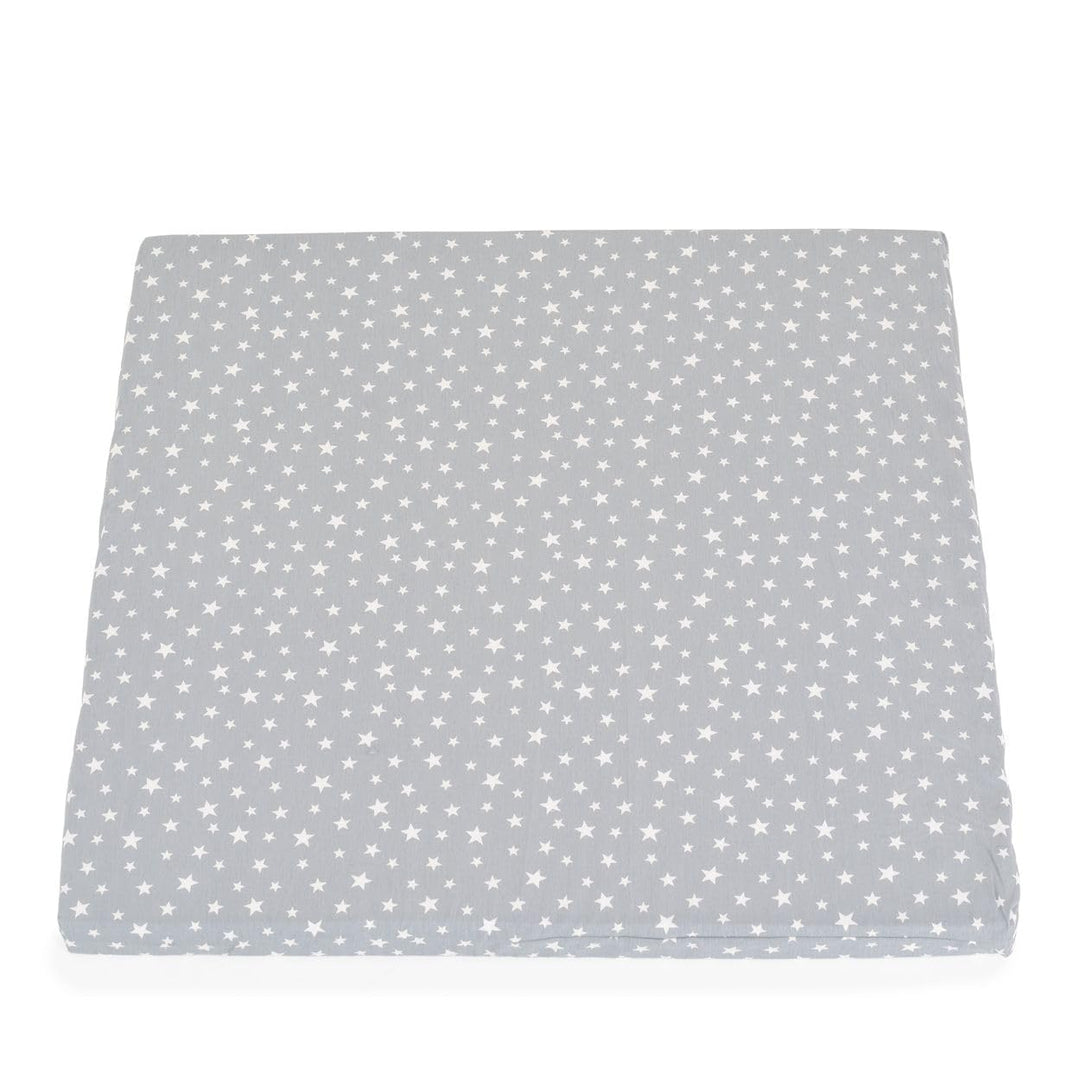 Moni Laufgittermatratze Comfort 88 x 88 x 5 cm, Babybettmatratze, Bezug waschbar, Farbe:grau Sterne,