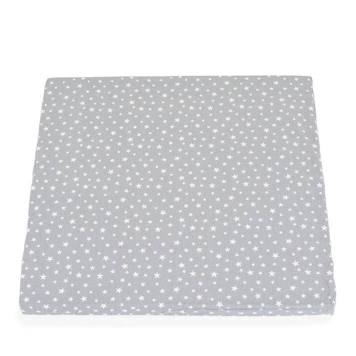 Moni Laufgittermatratze Comfort 88 x 88 x 5 cm, Babybettmatratze, Bezug waschbar, Farbe:grau Sterne,