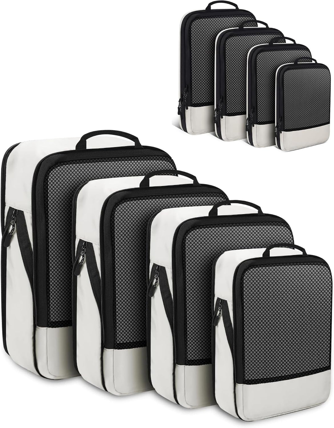 BAGLHER Packwürfel Kompression für die Reise - Extrem platzsparender Koffer-Organizer-Set, wasserdic