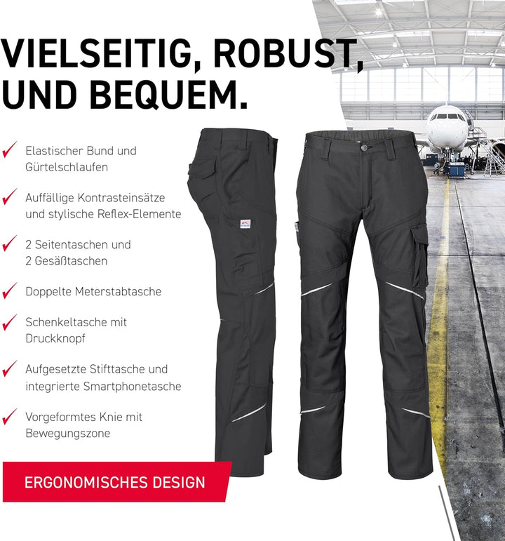 KÜBLER Workwear KÜBLER ACTIVIQ Damen-Arbeitshose anthrazit, Grösse 46, Damen-Damen-Arbeitshose aus M