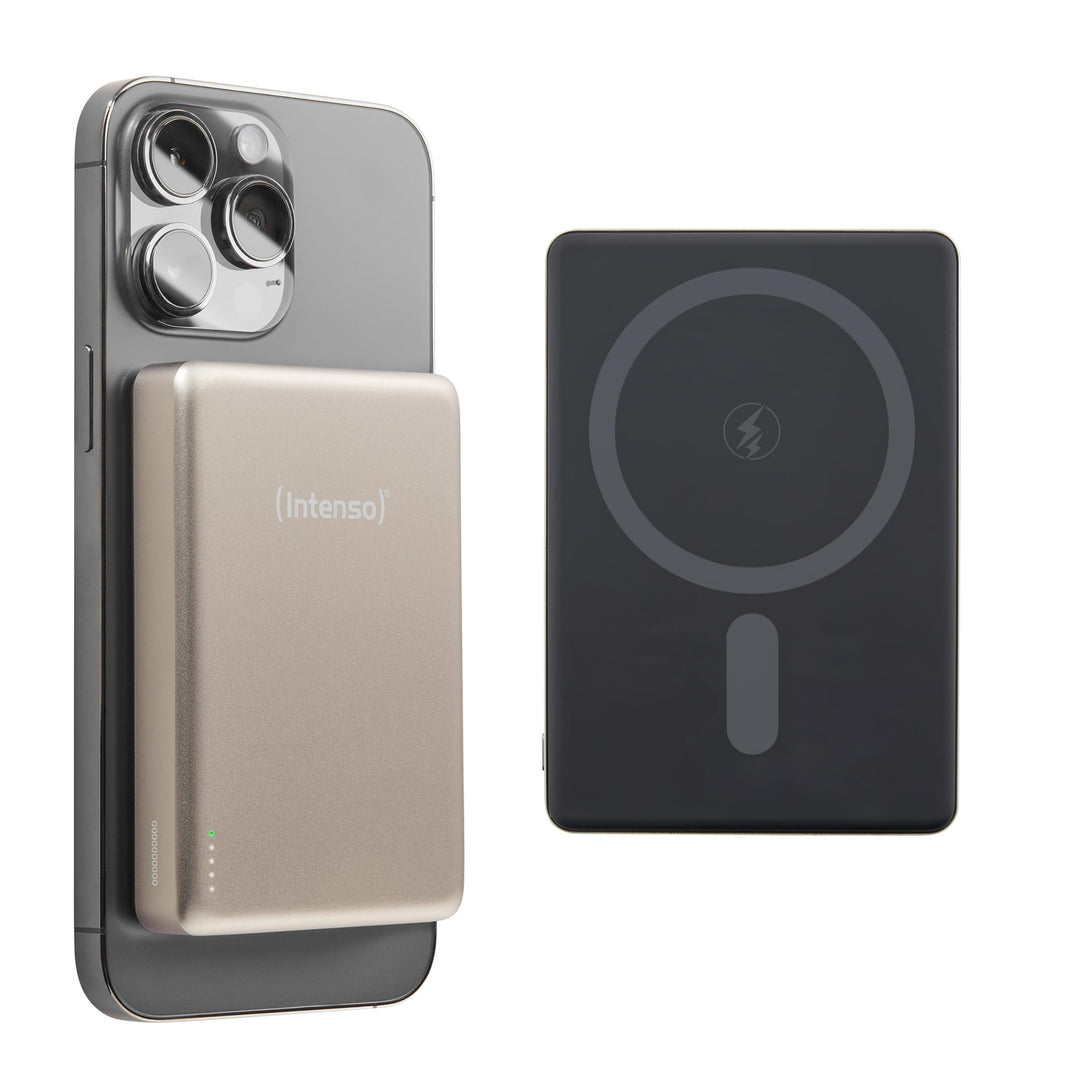 Intenso MW10000 Magnetische Powerbank 10000 mAh – MagSafe kompatibel, Wireless Charging 15W, USB-C P