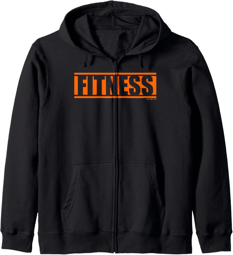 Fitness Orange Gym Fitness Workout Spruch Motivation Orange Kapuzenjacke