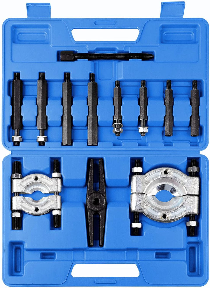 DAYUAN 12 TLG Lagerabzieher Set Polradabzieher Trennmesser Satz Lager Abzieher inkl. Koffer Blau, Bl