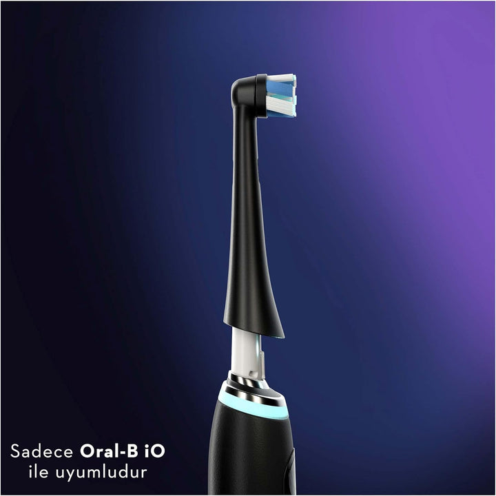 Oral-B iO Ultimate Clean Black Zebbürstenspitze, Packung mit 4 Stück