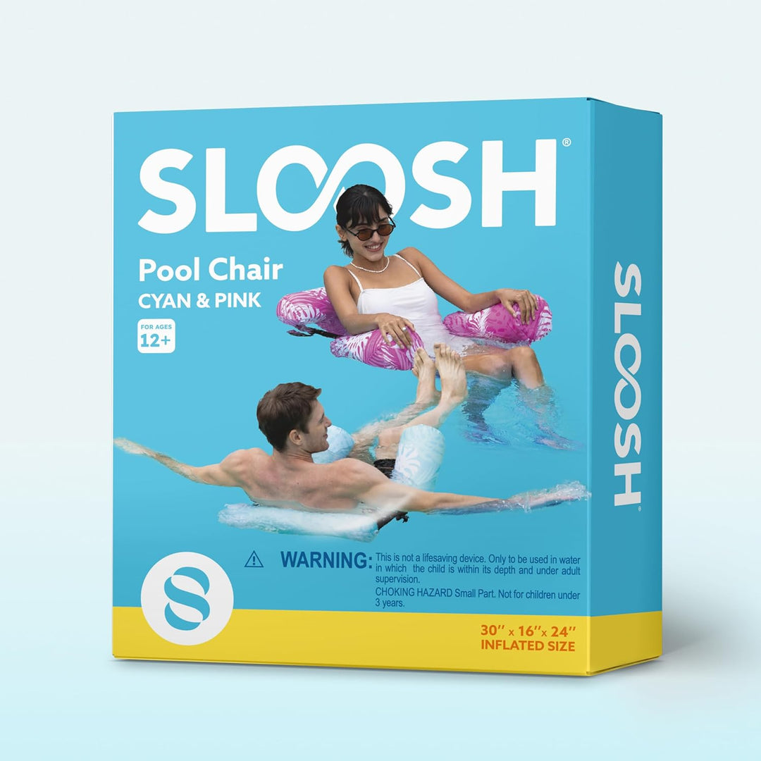 SLOOSH Aufblasbare Luftmatratze Pool für Erwachsene, 2er schwimmende Pool-Flösse, aufblasbare Pool-N