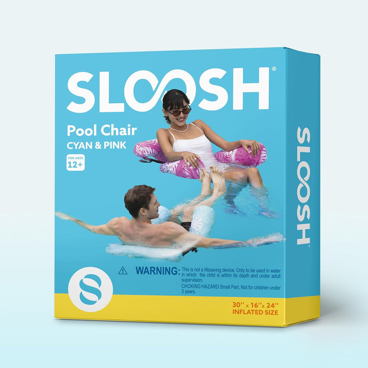 SLOOSH Aufblasbare Luftmatratze Pool für Erwachsene, 2er schwimmende Pool-Flösse, aufblasbare Pool-N