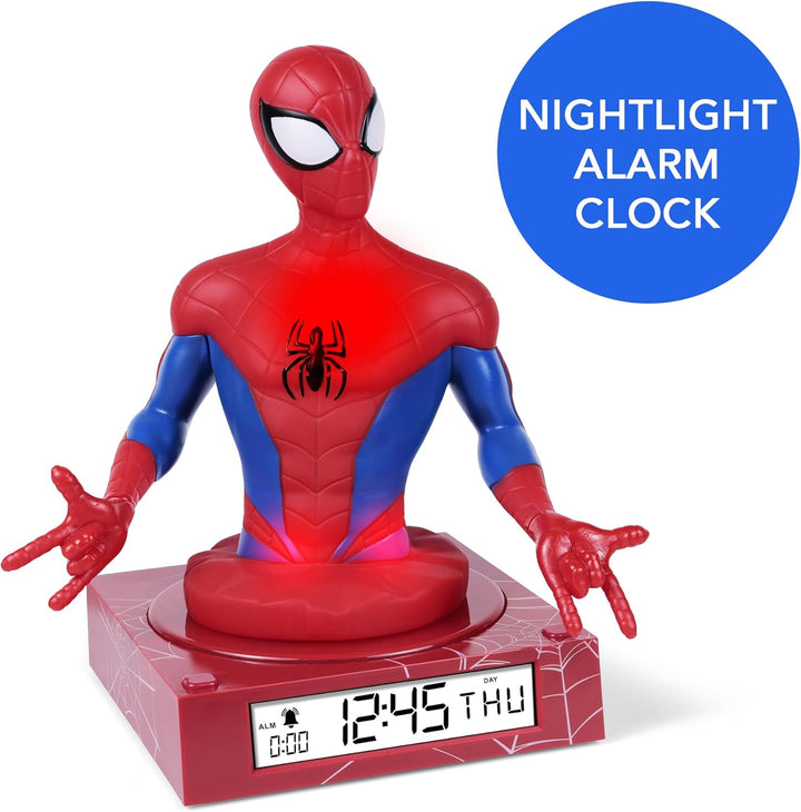3D Spiderman Digitaler Wecker für Kinder, Nachtlicht
