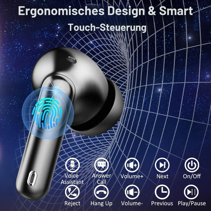 Bluetooth Kopfhörer, 2026 Kopfhörer Kabellos Bluetooth 5.4, In Ear Kopfhörer 50 Std Spielzeit Tiefer