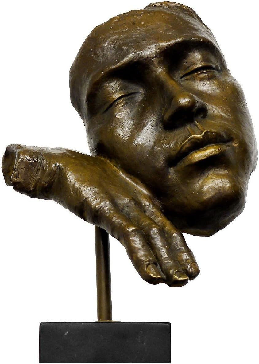 Moderne Kunst Skulptur - Bronzefigur - Der Schlafende - signiert - 100% Bronze - Deko Figur - Wohnde