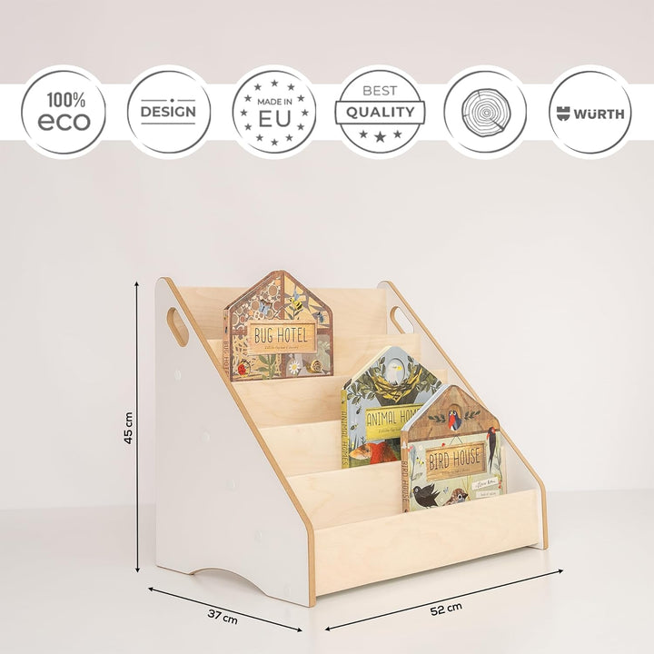 MAMOI® Bücherregal für Kinder, Bücherkiste für kinderzimmer, Book Shelf, Buchregal, Wandregal kinder