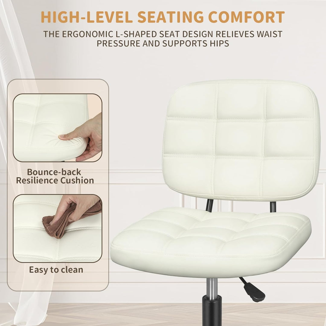Leader Accessories Schreibtischstuhl höhenverstellbarer Bürostuhl ergonomischer Drehstuhl ohne Armle