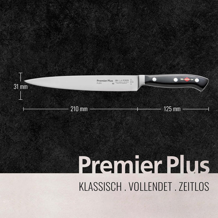 F. DICK Premier Plus Filetiermesser (Klingenlänge 21 cm, Kochmesser, Universalmesser, Küchenmesser,