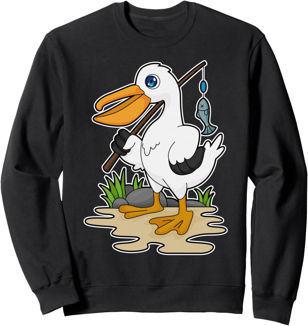 Pelikan Angeln Angler Fisch Sweatshirt