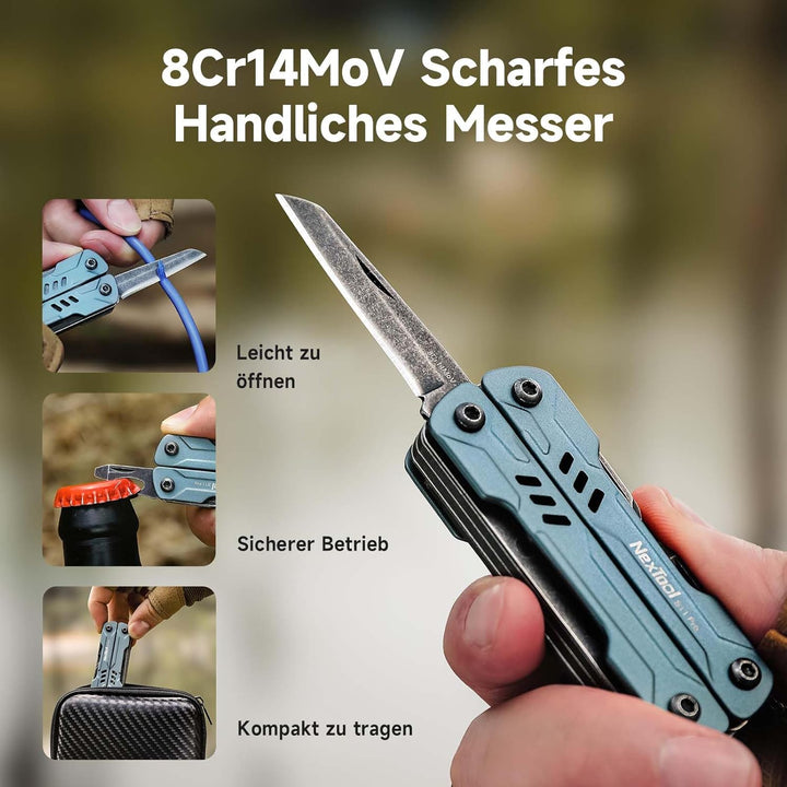 NexTool Multitool Mini Sailor S11 Pro,12-in-1 Multi Tool,Kompaktes EDC-Werkzeug mit Upgraded Materia