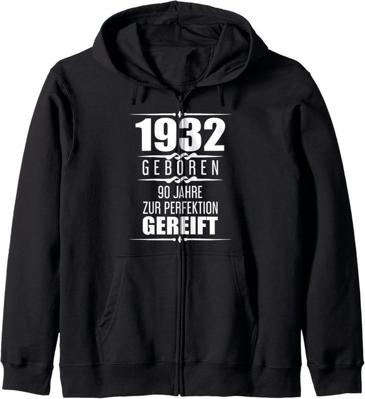 Geburtstagsgeschenk 90 Jahre 1932 Geschenk 90. Geburtstag Kapuzenjacke