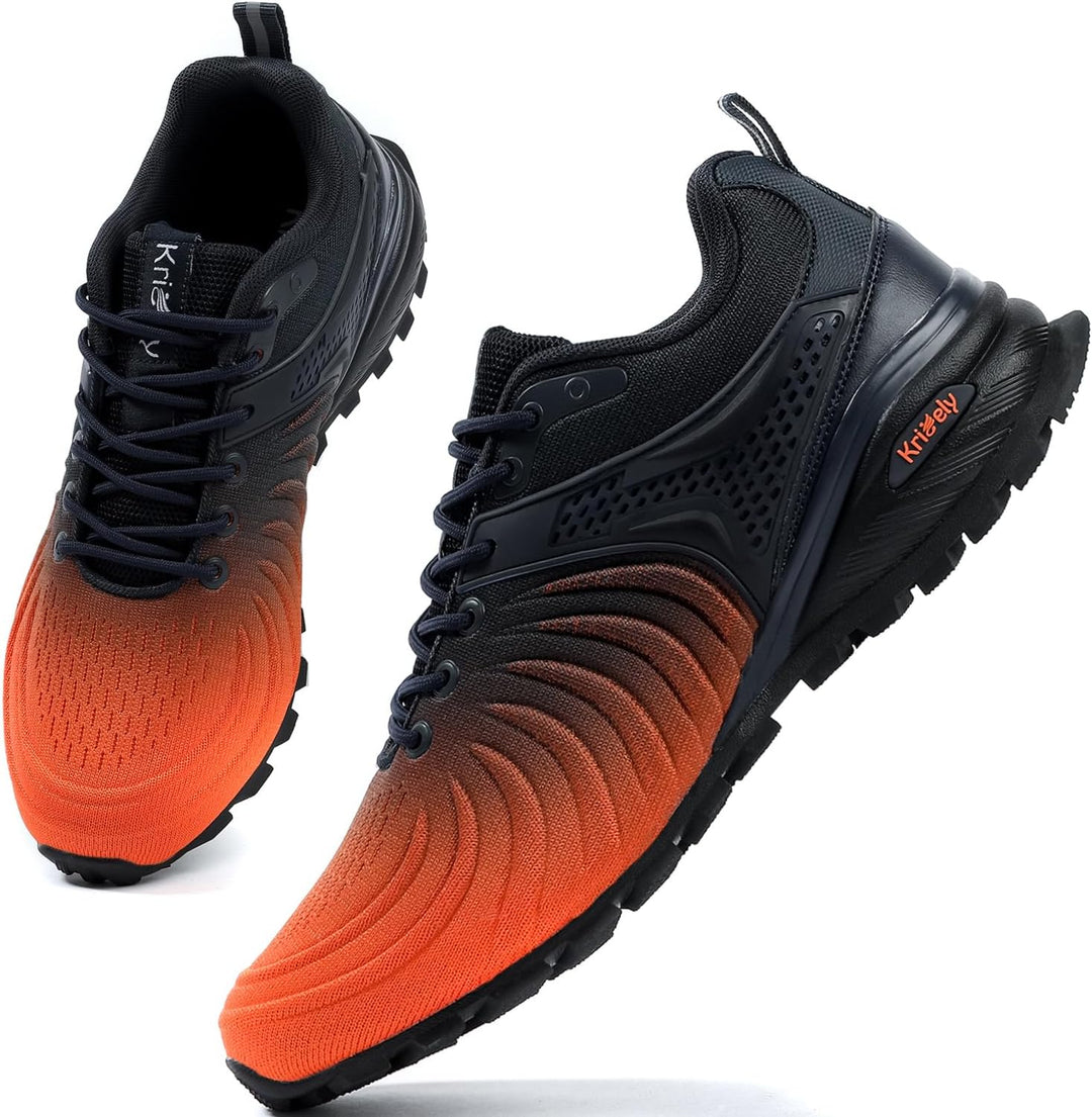 Kricely Traillaufschuhe Herren Laufschuhe Strassenlaufschuhe Sneaker Leicht Wanderschuhe Fitnessschu