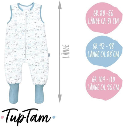 TupTam Baby Winter Schlafsack mit Beinen und Füssen OEKO- TEX zertifizierte Materialien, 2.5 TOG, Un