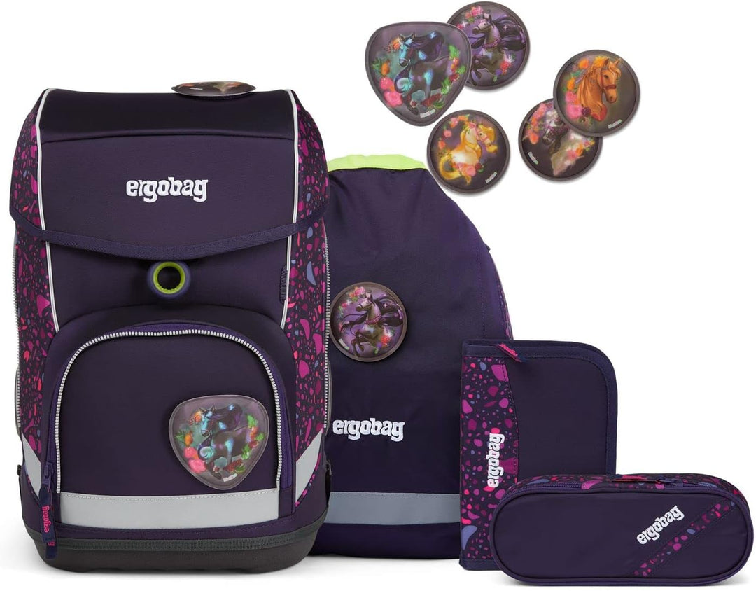 ergobag Unisex Kinder Prime School Backpack Set Rucksack (1er Pack) Einheitsgrösse Pferdeflüstbärer