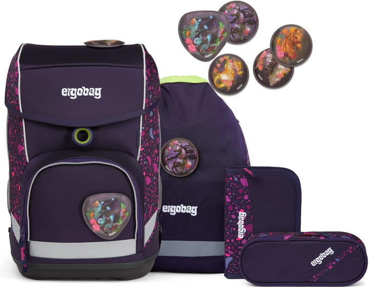 ergobag Unisex Kinder Prime School Backpack Set Rucksack (1er Pack) Einheitsgrösse Pferdeflüstbärer