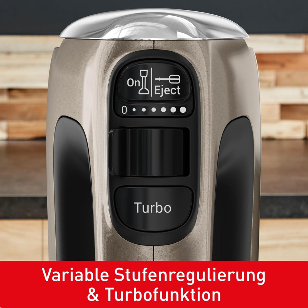 Tefal HT650E Power Mix Silence Handmixer | 600 Watt | variabler Geschwindigkeitsregler | Turbo- und